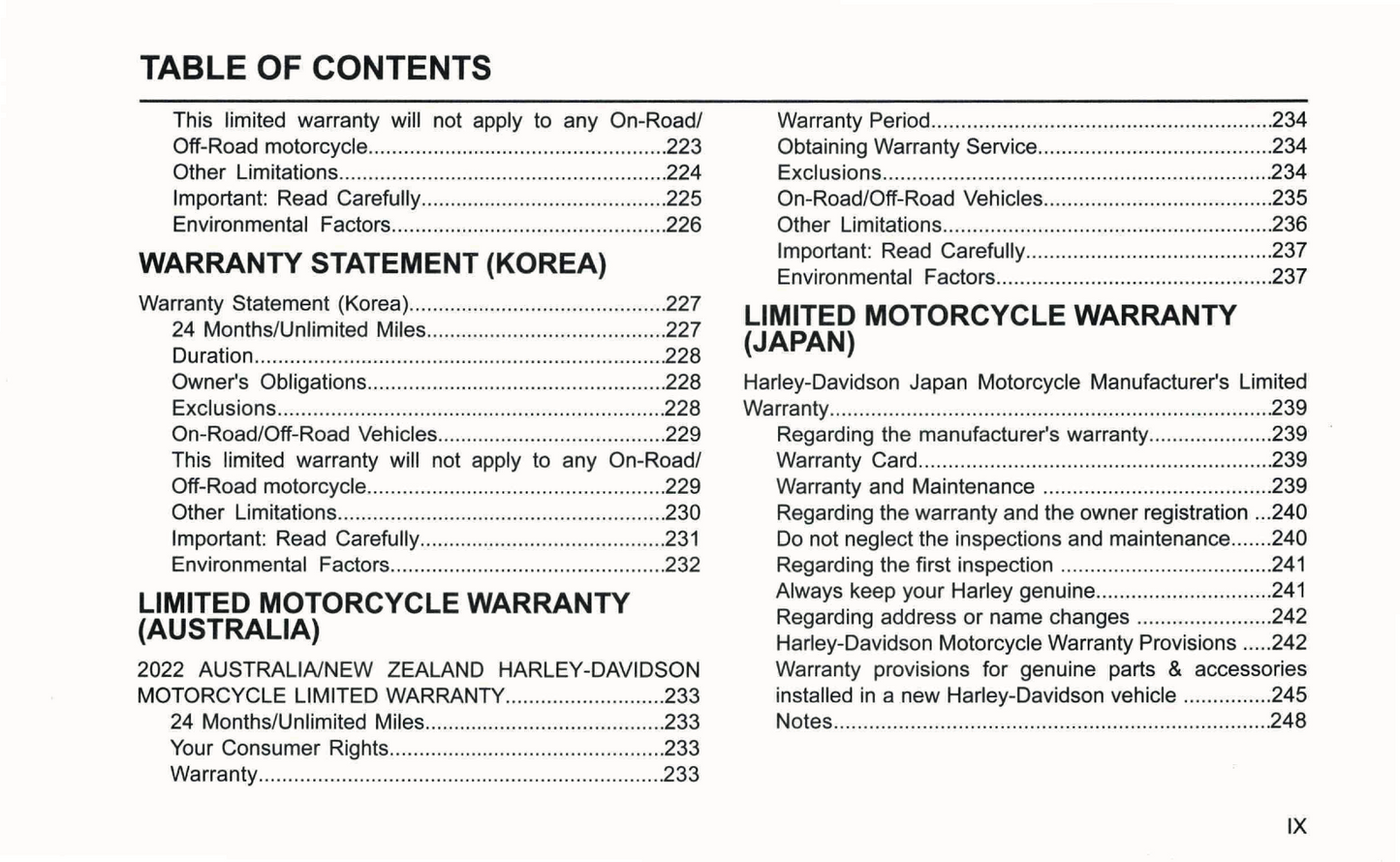 2022 Harley-Davidson Trike Owner's Manual | English