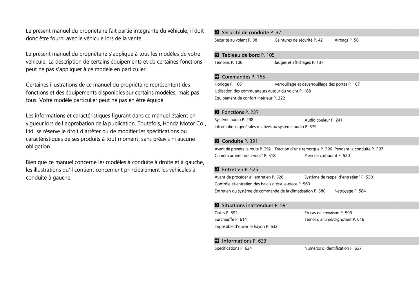 2020-2021 Honda Jazz Hybrid Owner's Manual | French