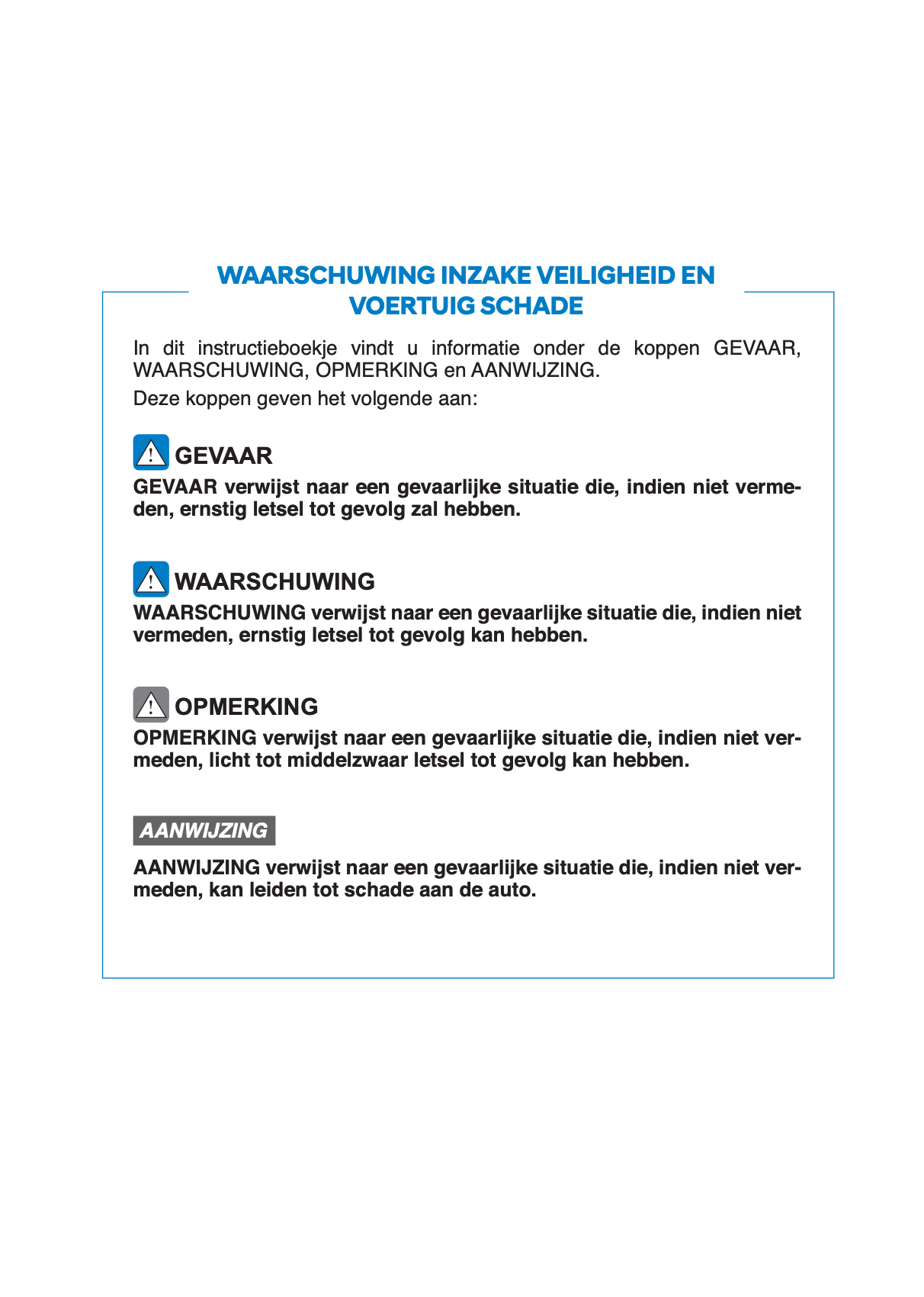 2023-2024 Hyundai i10 Owner's Manual | Dutch