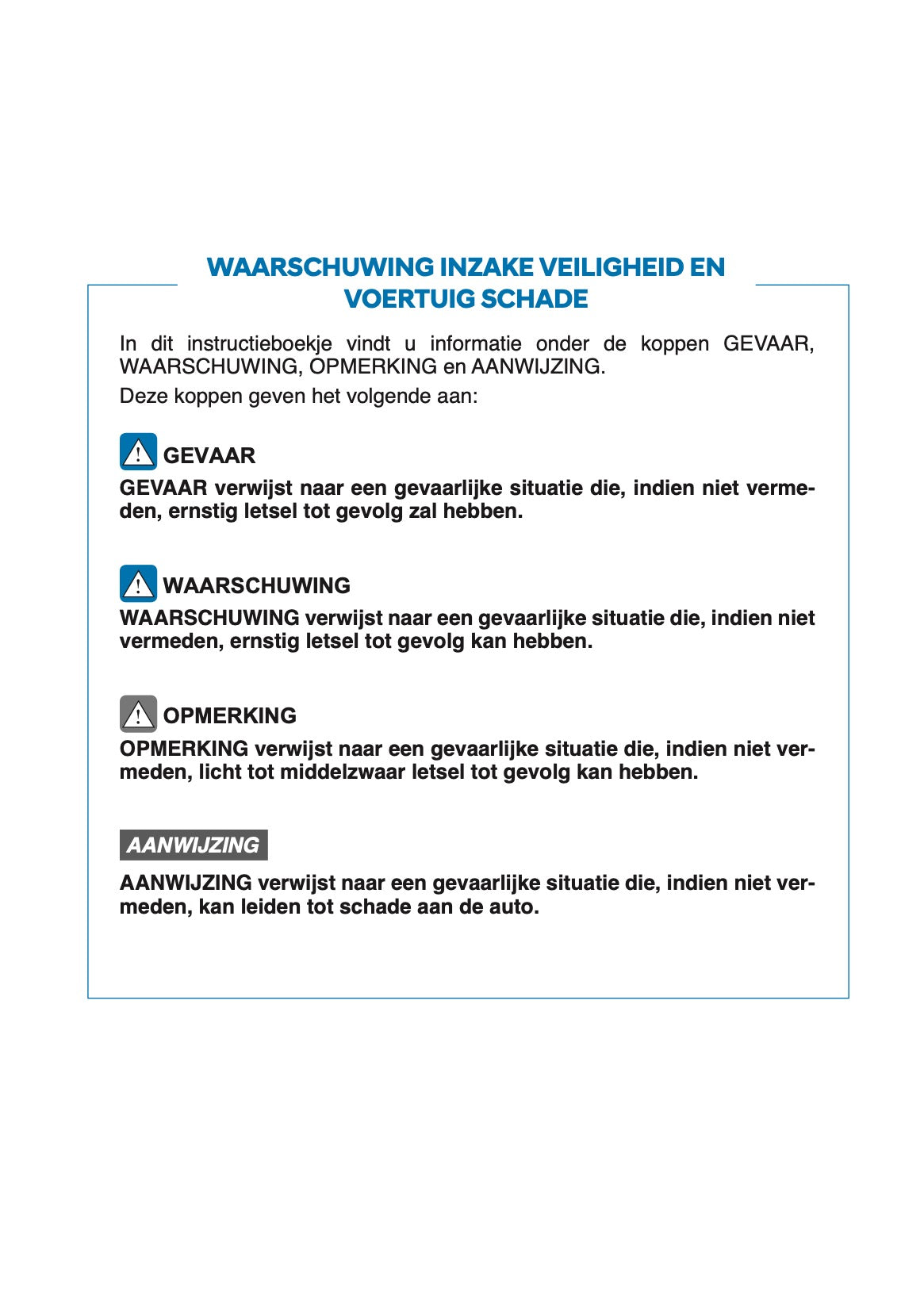 2025 Hyundai i10 Owner's Manual | Dutch