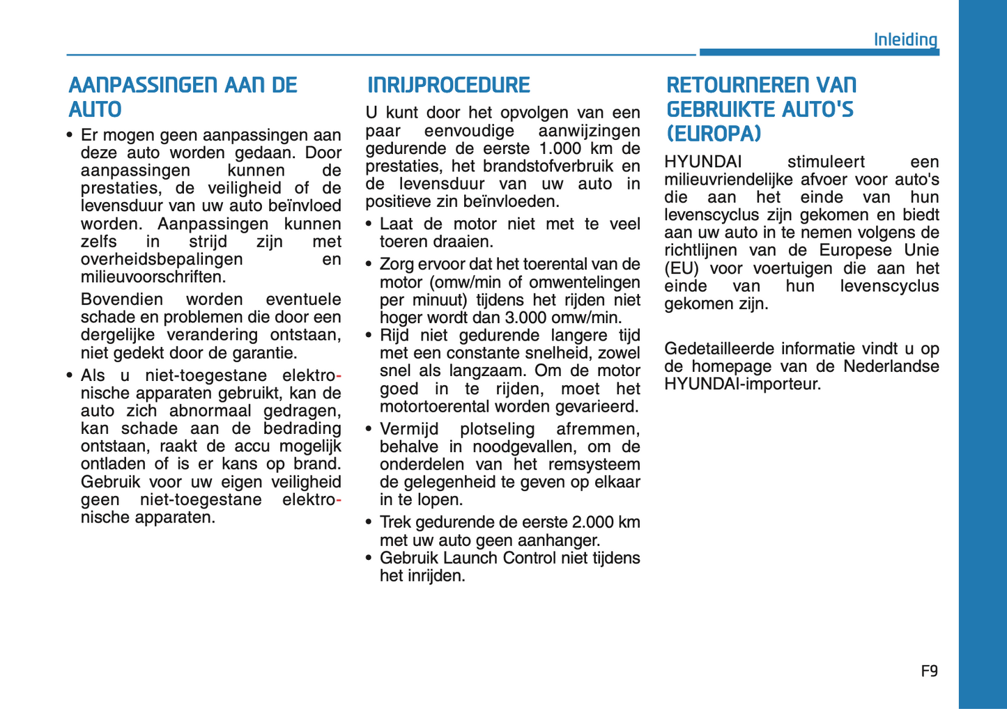 2018-2019 Hyundai i30 N Owner's Manual | Dutch