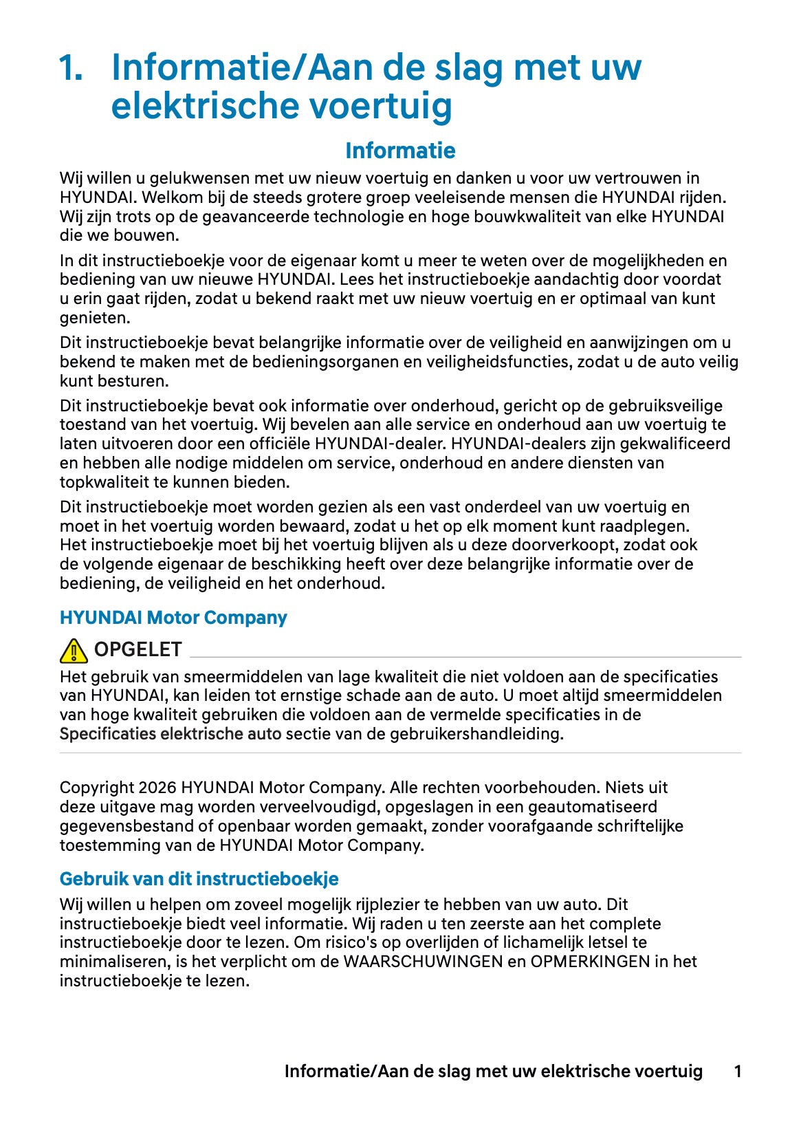 2026 Hyundai Inster Owner's Manual | Dutch