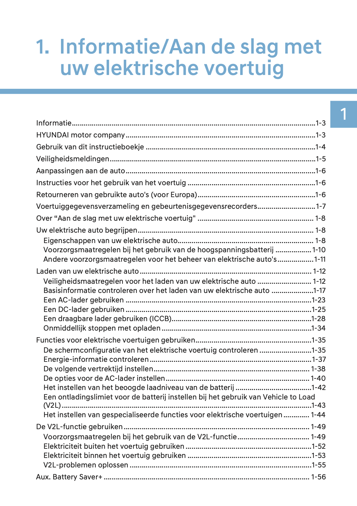 2024-2025 Hyundai Ioniq 5 Owner's Manual | Dutch