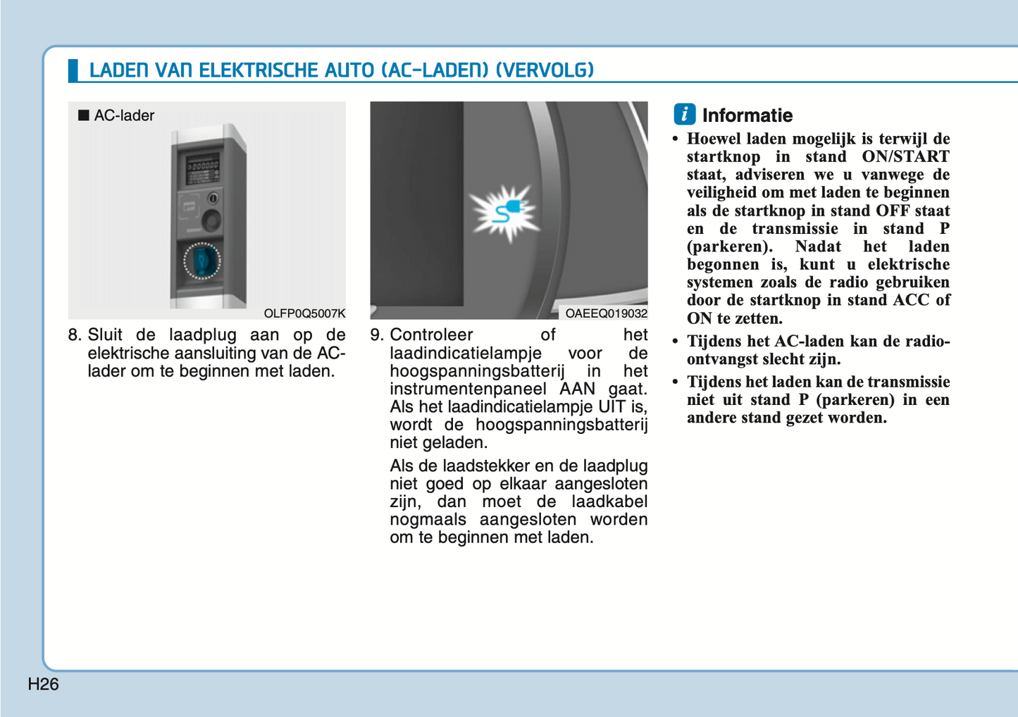 2020-2021 Hyundai Ioniq Electric Owner's Manual | Dutch