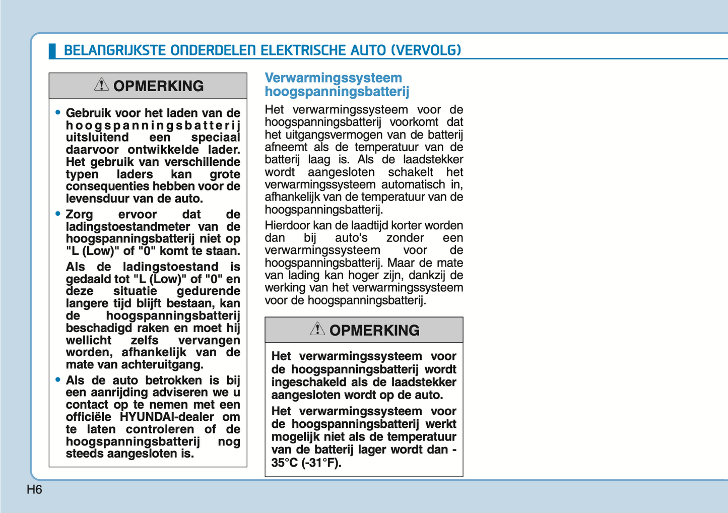 2020-2021 Hyundai Ioniq Electric Owner's Manual | Dutch