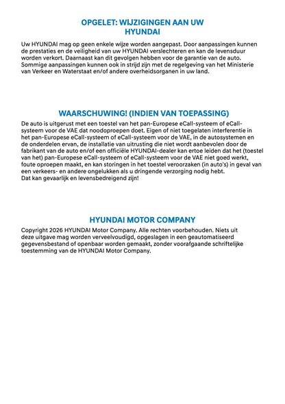 2026 Hyundai Ioniq 6 Owner's Manual | Dutch