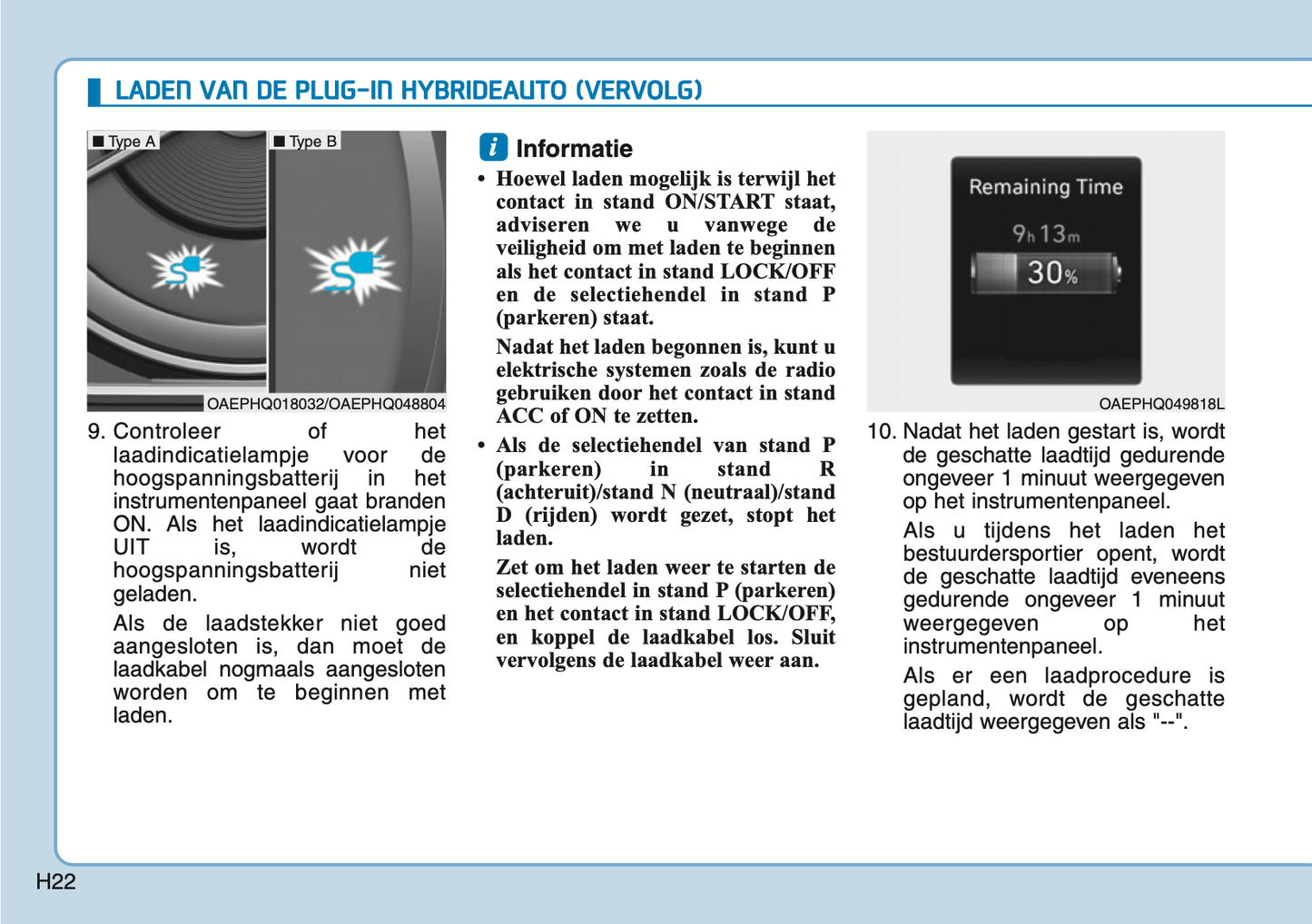 2020-2021 Hyundai Ioniq Plug-in-Hybrid Owner's Manual | Dutch