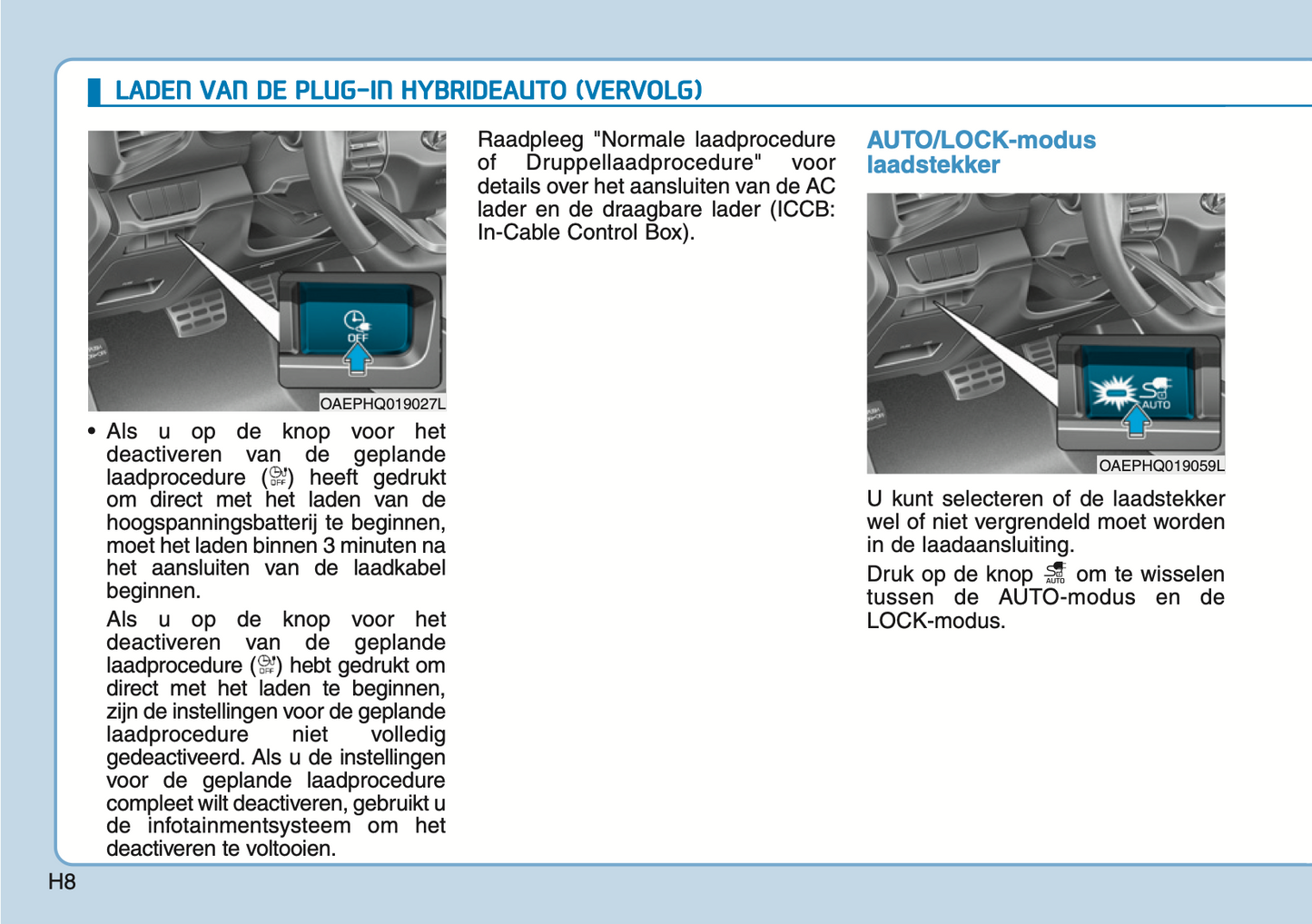 2020-2021 Hyundai Ioniq Plug-in-Hybrid Owner's Manual | Dutch