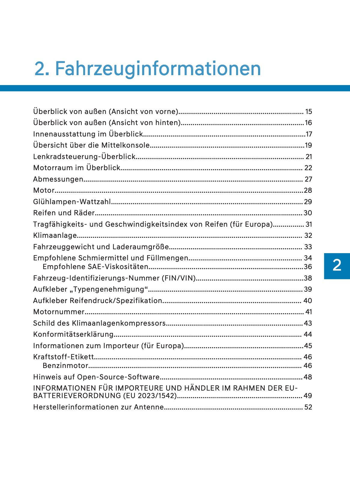 2026 Hyundai Kona Owner's Manual | German