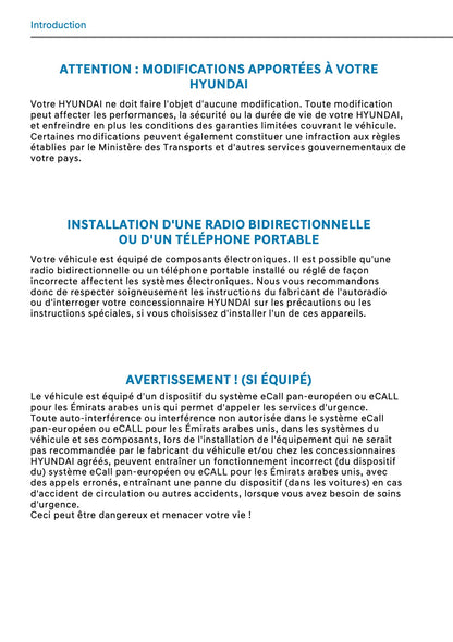 2026 Hyundai Kona Hybrid Owner's Manual | French