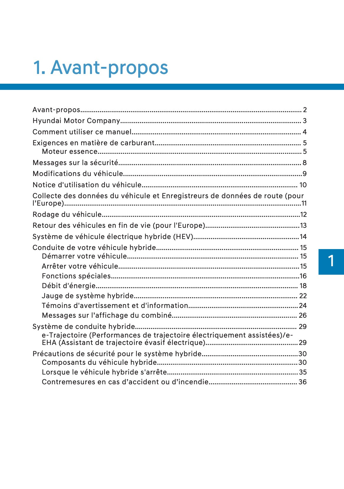 2026 Hyundai Kona Hybrid Owner's Manual | French