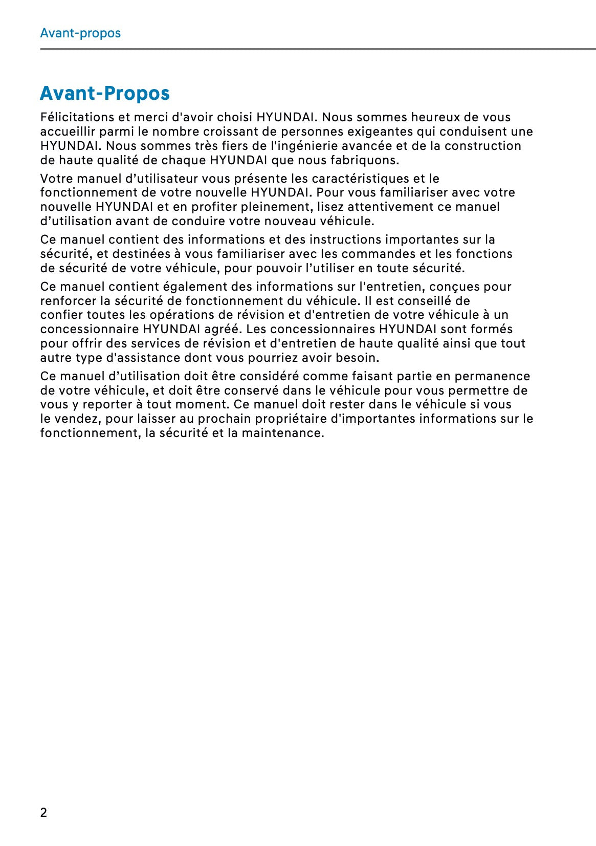 2026 Hyundai Kona Hybrid Owner's Manual | French