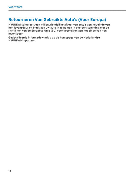 2026 Hyundai Kona Hybrid Owner's Manual | Dutch