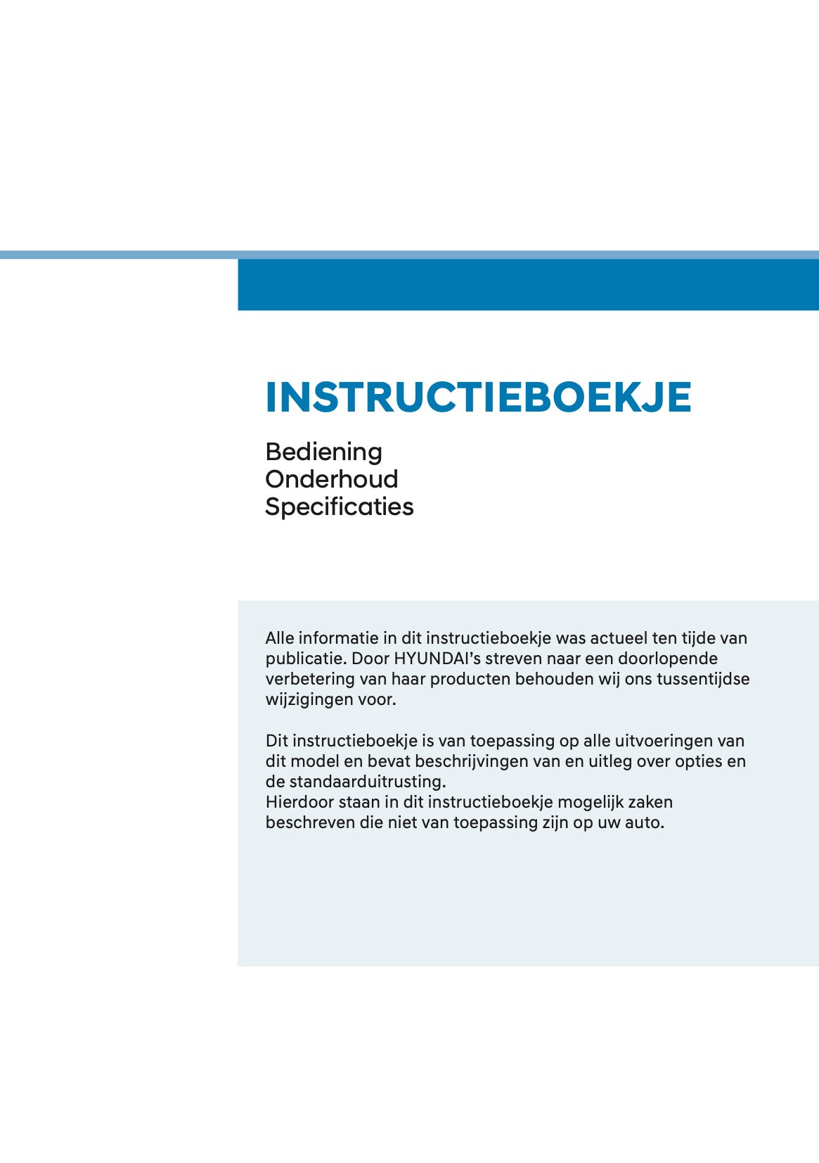 2021 Hyundai Kona Owner's Manual | Dutch