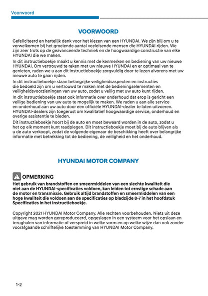 2021 Hyundai Kona Owner's Manual | Dutch