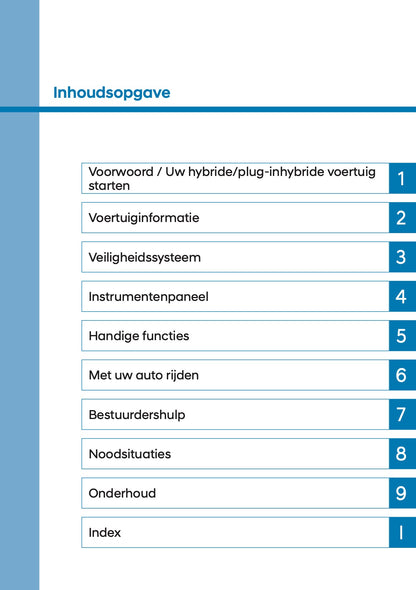 2023-2024 Hyundai Santa Fe Hybrid/PHEV Owner's Manual | Dutch