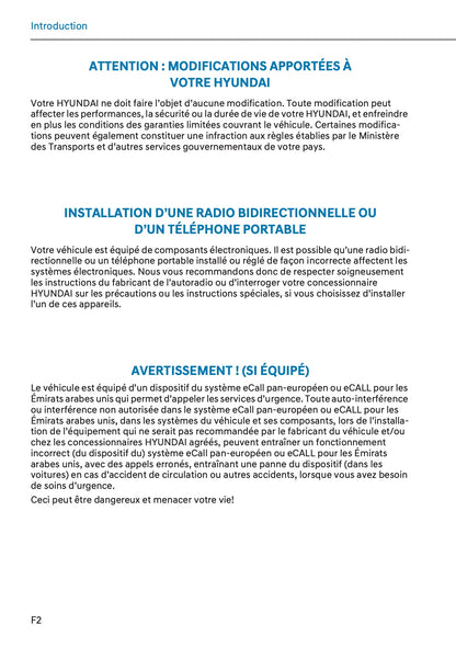 2025-2026 Hyundai Tucson Owner's Manual | French