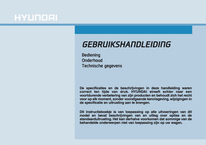 2018-2020 Hyundai Tucson Owner's Manual | Dutch