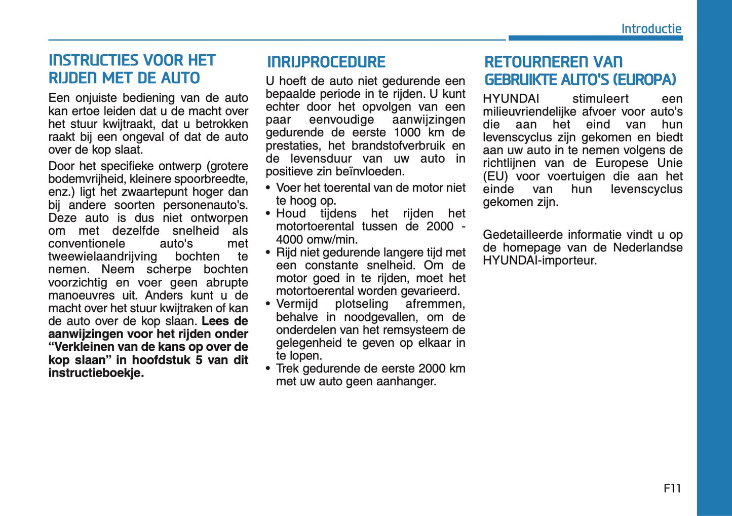 2018-2020 Hyundai Tucson Owner's Manual | Dutch
