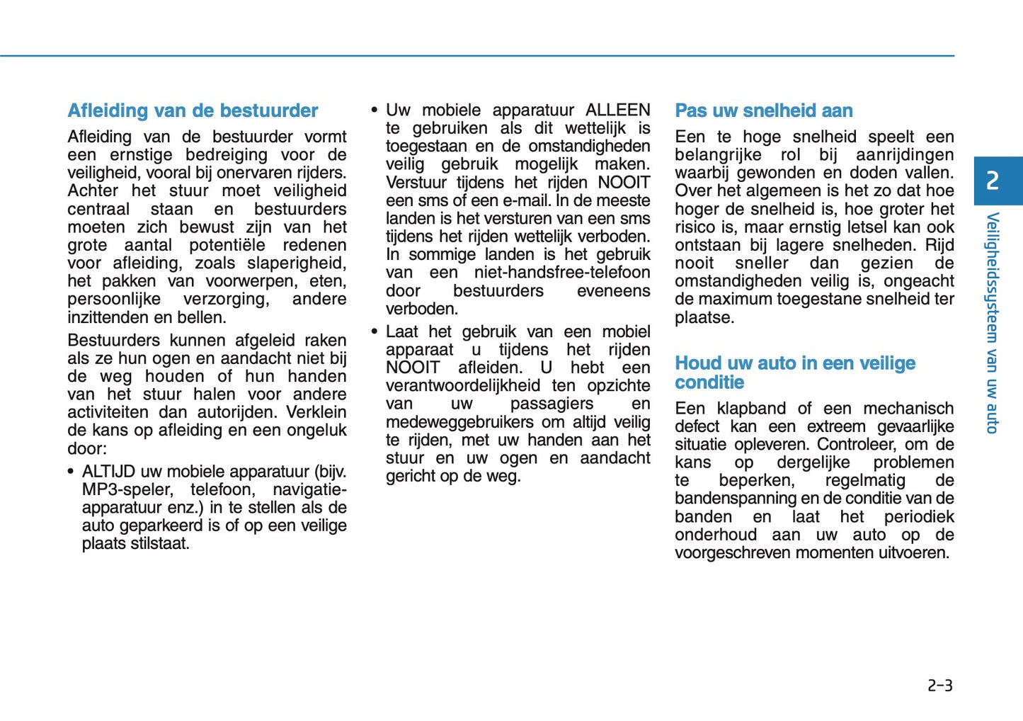 2018-2020 Hyundai Tucson Owner's Manual | Dutch