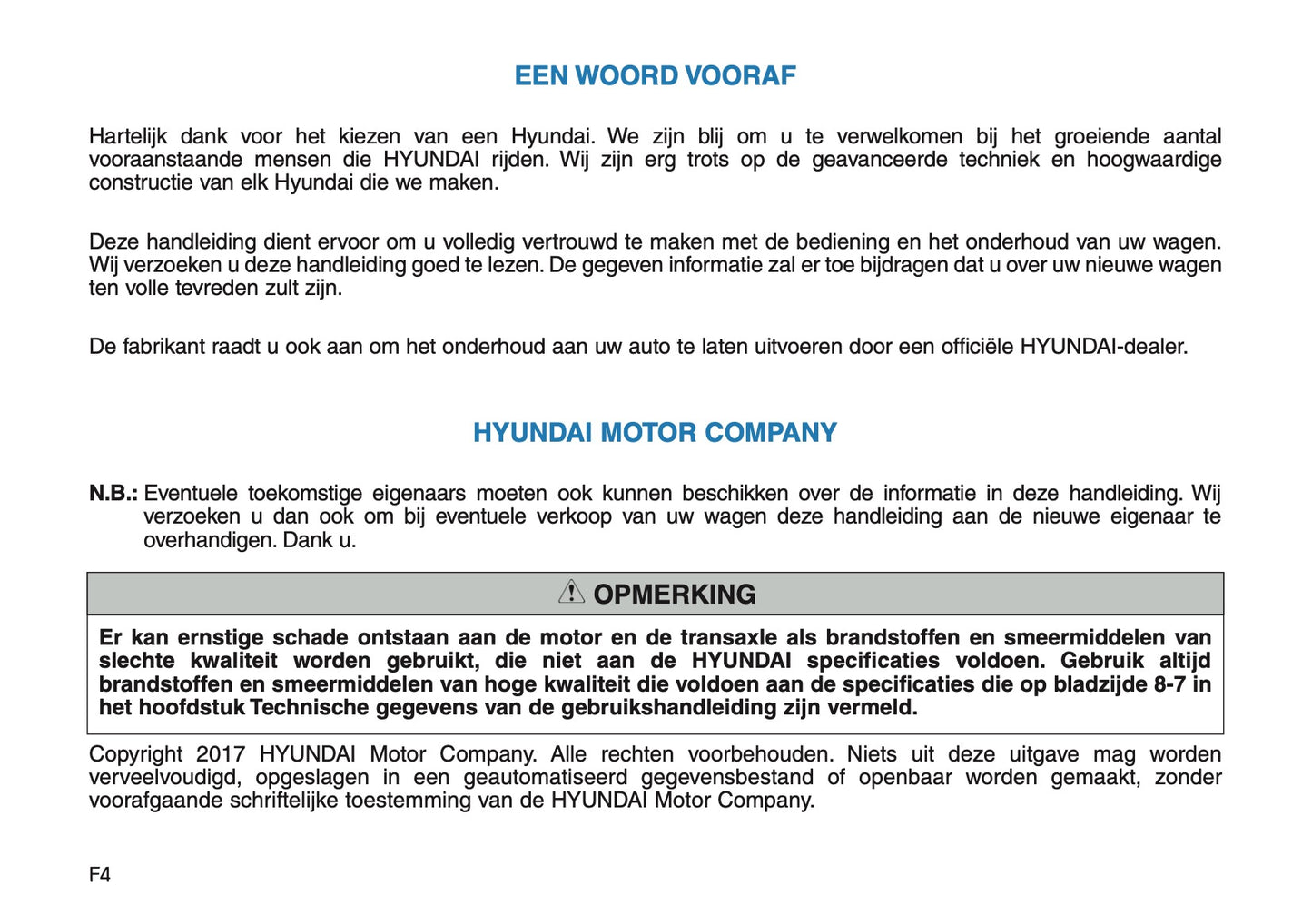 2018-2020 Hyundai Tucson Owner's Manual | Dutch