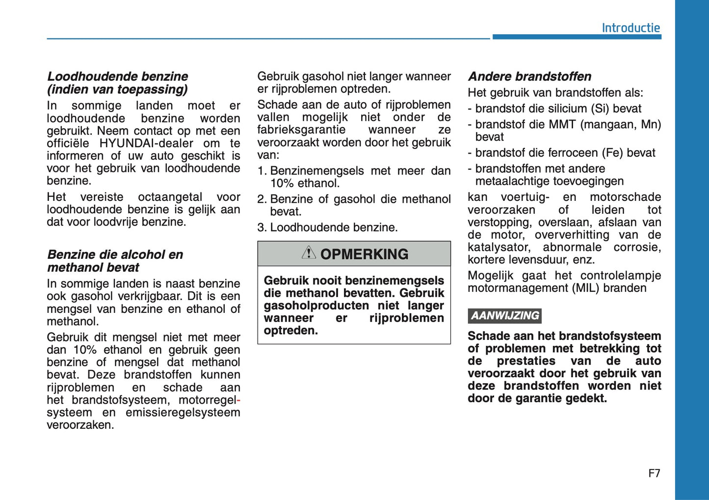 2018-2020 Hyundai Tucson Owner's Manual | Dutch