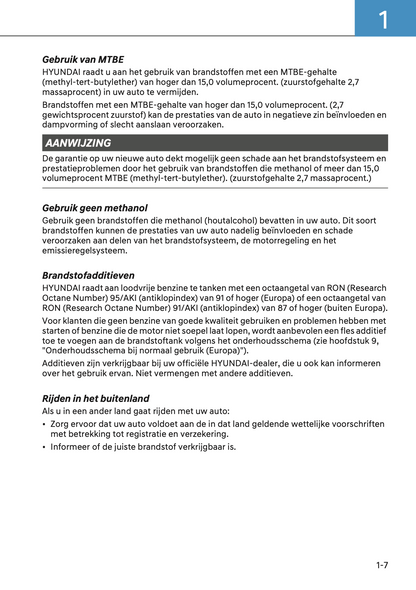 2024-2025 Hyundai Tucson Owner's Manual | Dutch