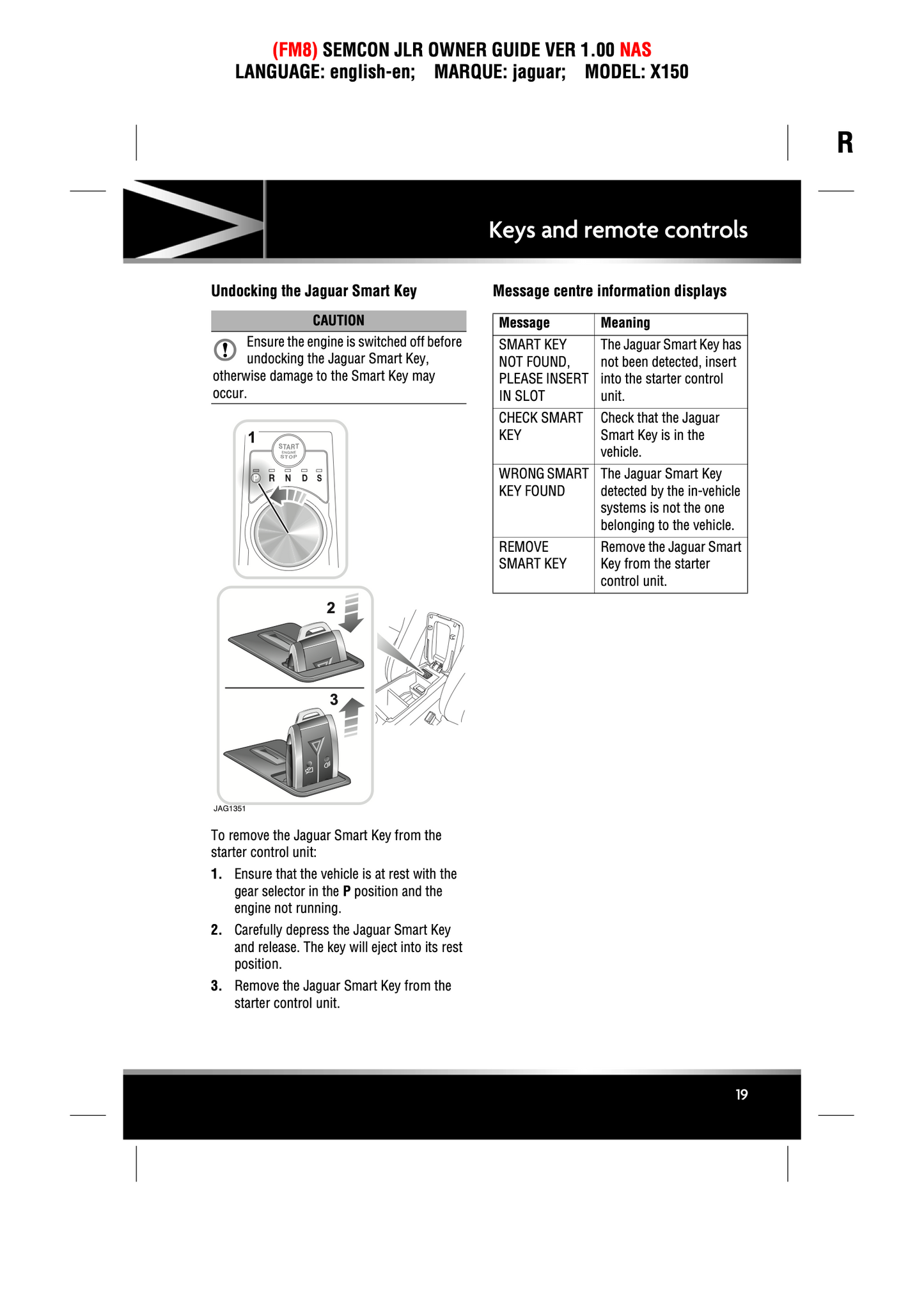 2011 Jaguar XK Owner's Manual | English