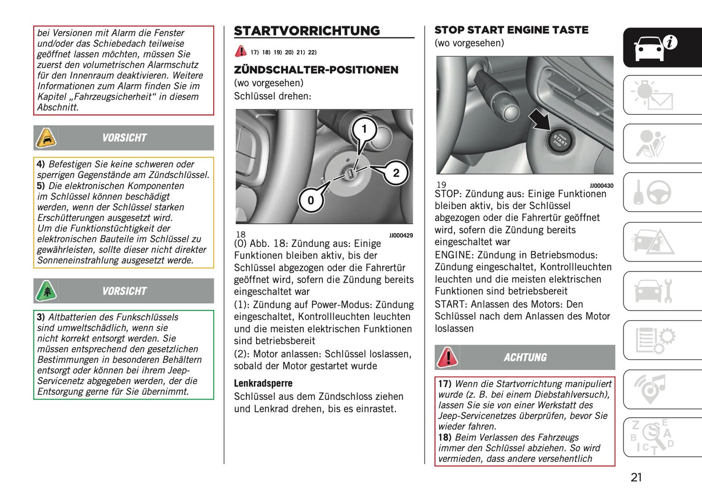 2023-2024 Jeep Avenger Owner's Manual | German