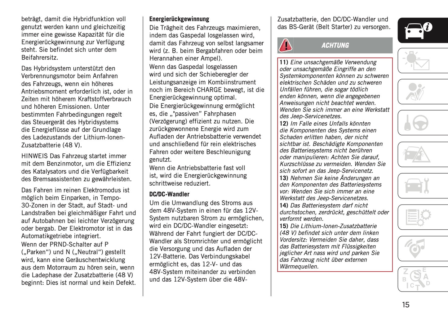 2025 Jeep Avenger Owner's Manual | German