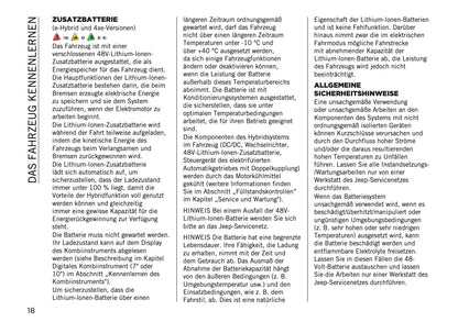 2025 Jeep Avenger Owner's Manual | German