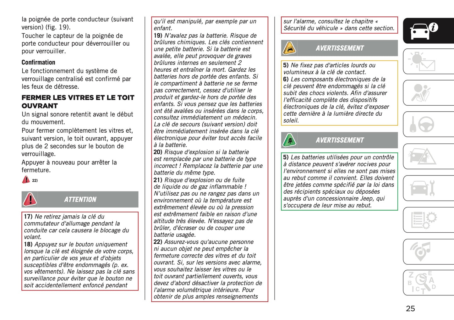 2025 Jeep Avenger Manuel du propriétaire | Français