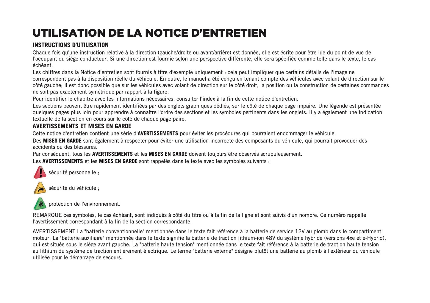 2025 Jeep Avenger Manuel du propriétaire | Français