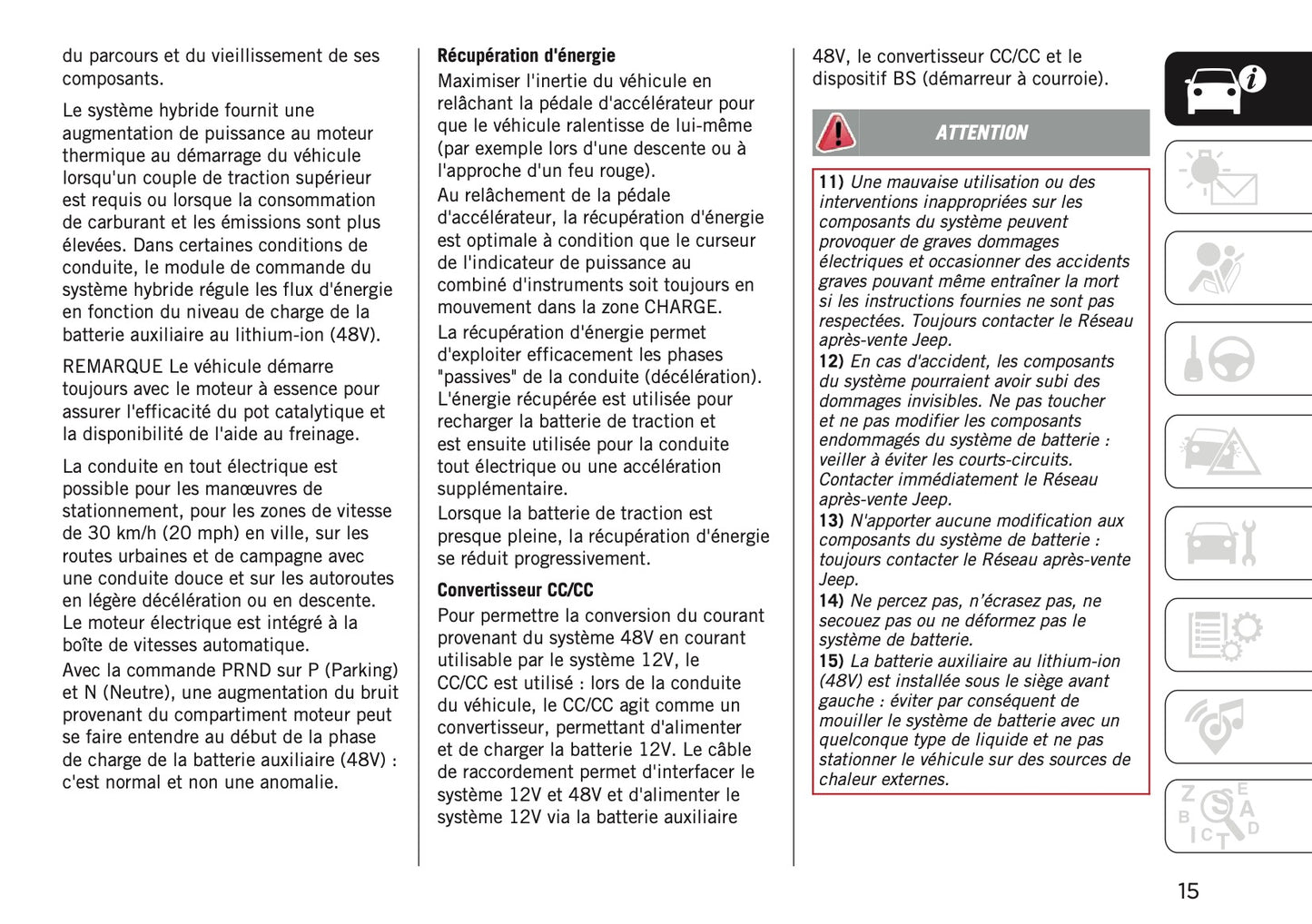 2025-2026 Jeep Avenger Manuel du propriétaire | Français