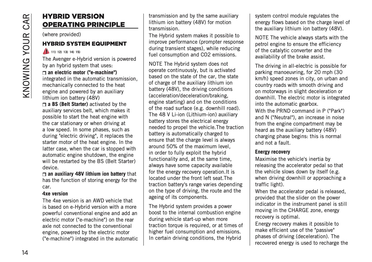 2025 Jeep Avenger Owner's Manual | English