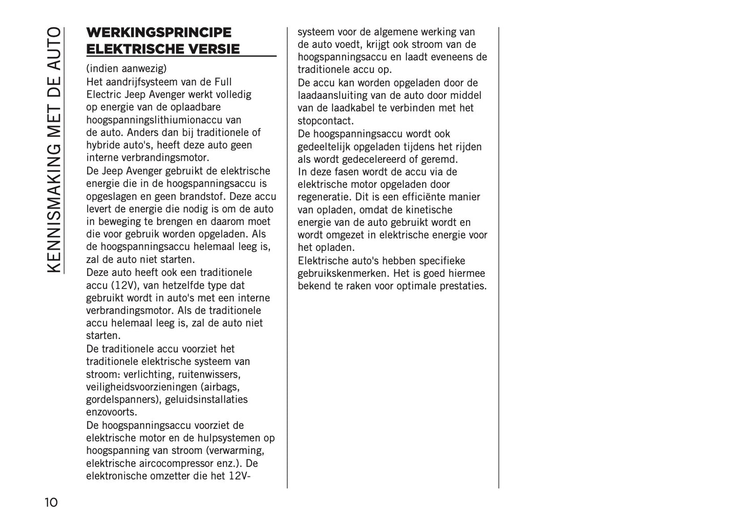 2026 Jeep Avenger Owner's Manual | Dutch