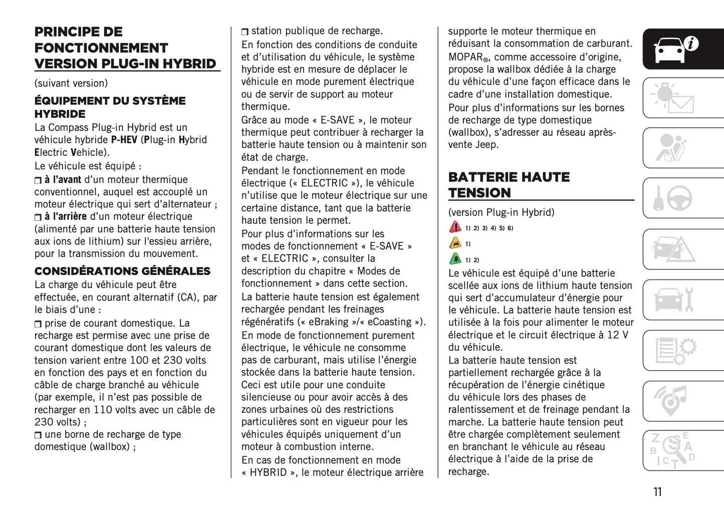 2021 Jeep Compass/Compass 4xe Owner's Manual | French