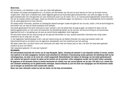 2022-2023 Jeep Renegade Owner's Manual | Dutch