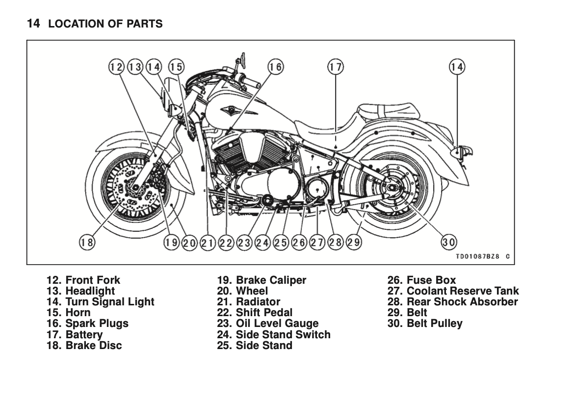 2012 Kawasaki Vulcan 900 Classic Owner's Manual | English