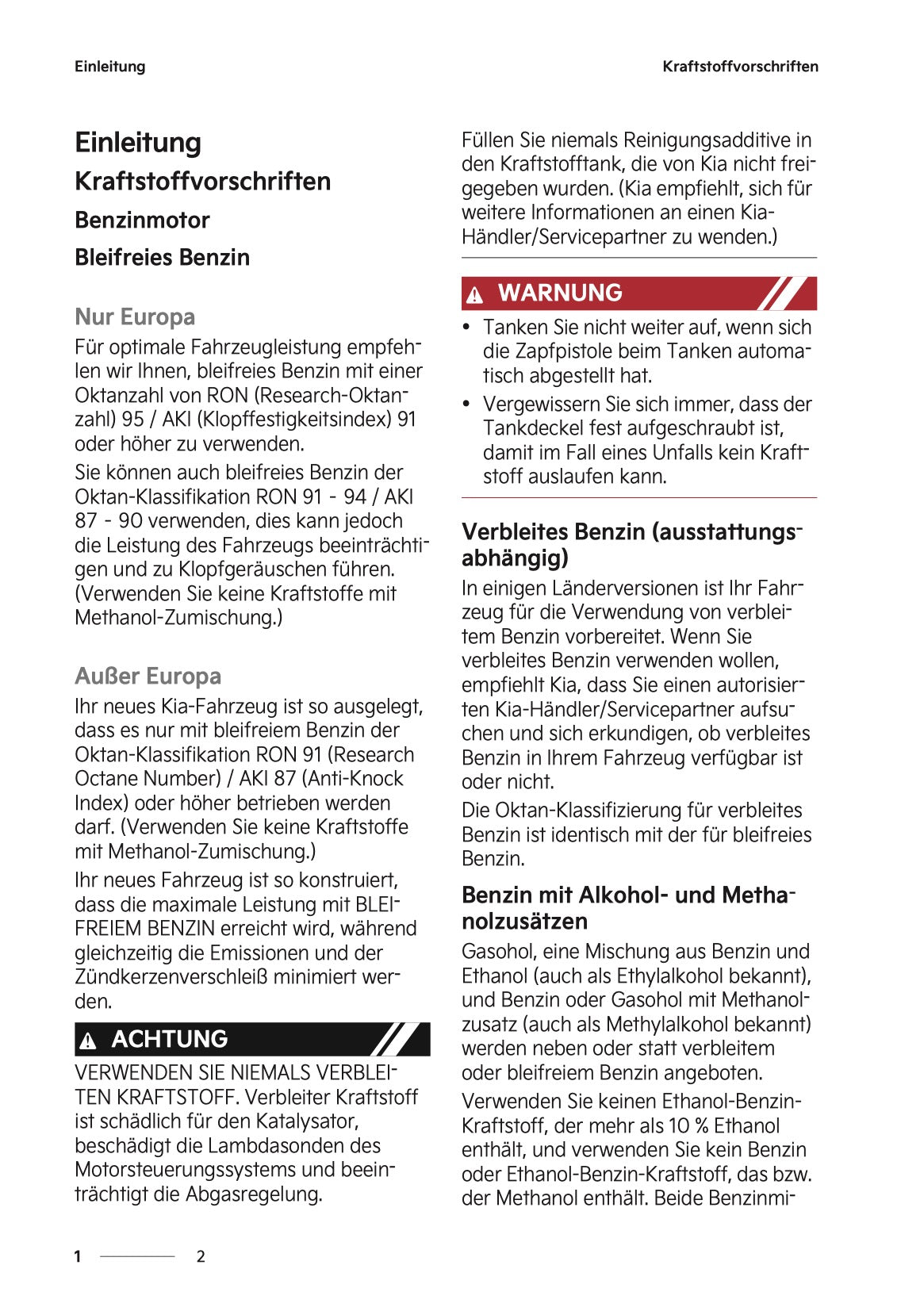 2026 Kia Stonic Owner's Manual | German