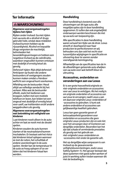 2025-2026 Lexus LBX Owner's Manual | Dutch