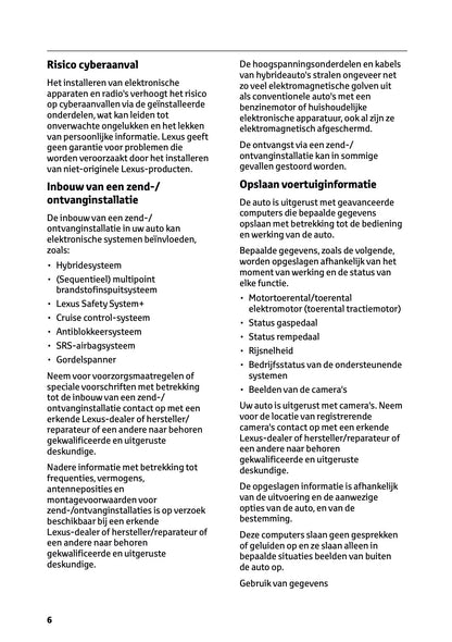 2025-2026 Lexus LBX Owner's Manual | Dutch