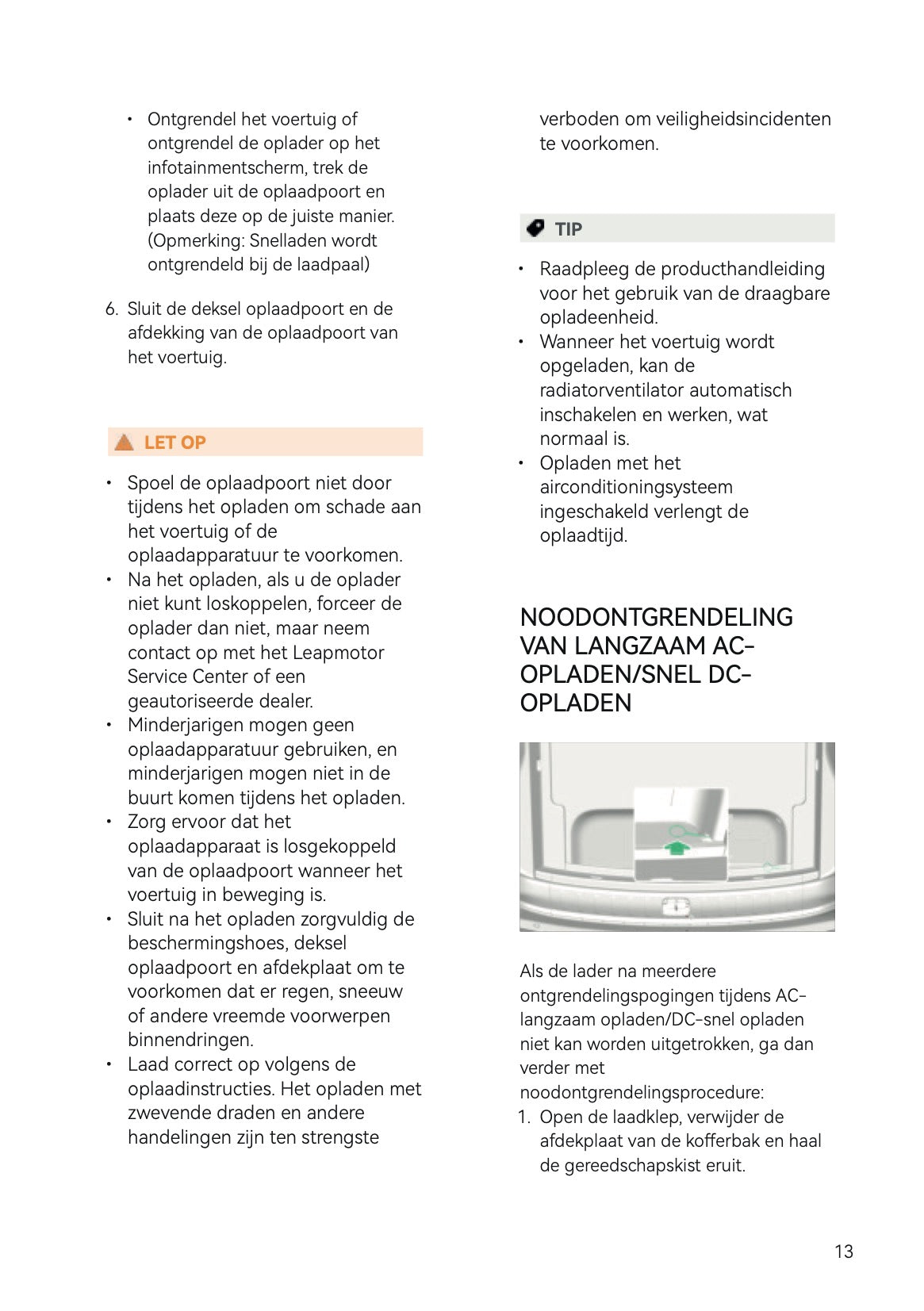 2025-2026 Leapmotor B10 Owner's Manual | Dutch
