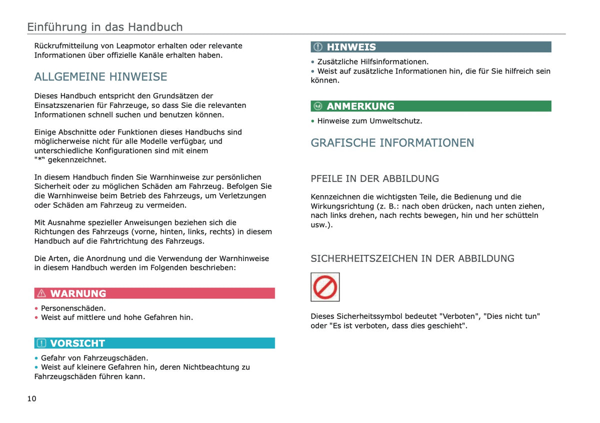2025 Leapmotor T03 Owner's Manual | German