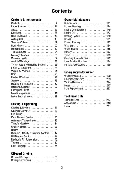 2002 Land Rover Range Rover Owner's Manual | English