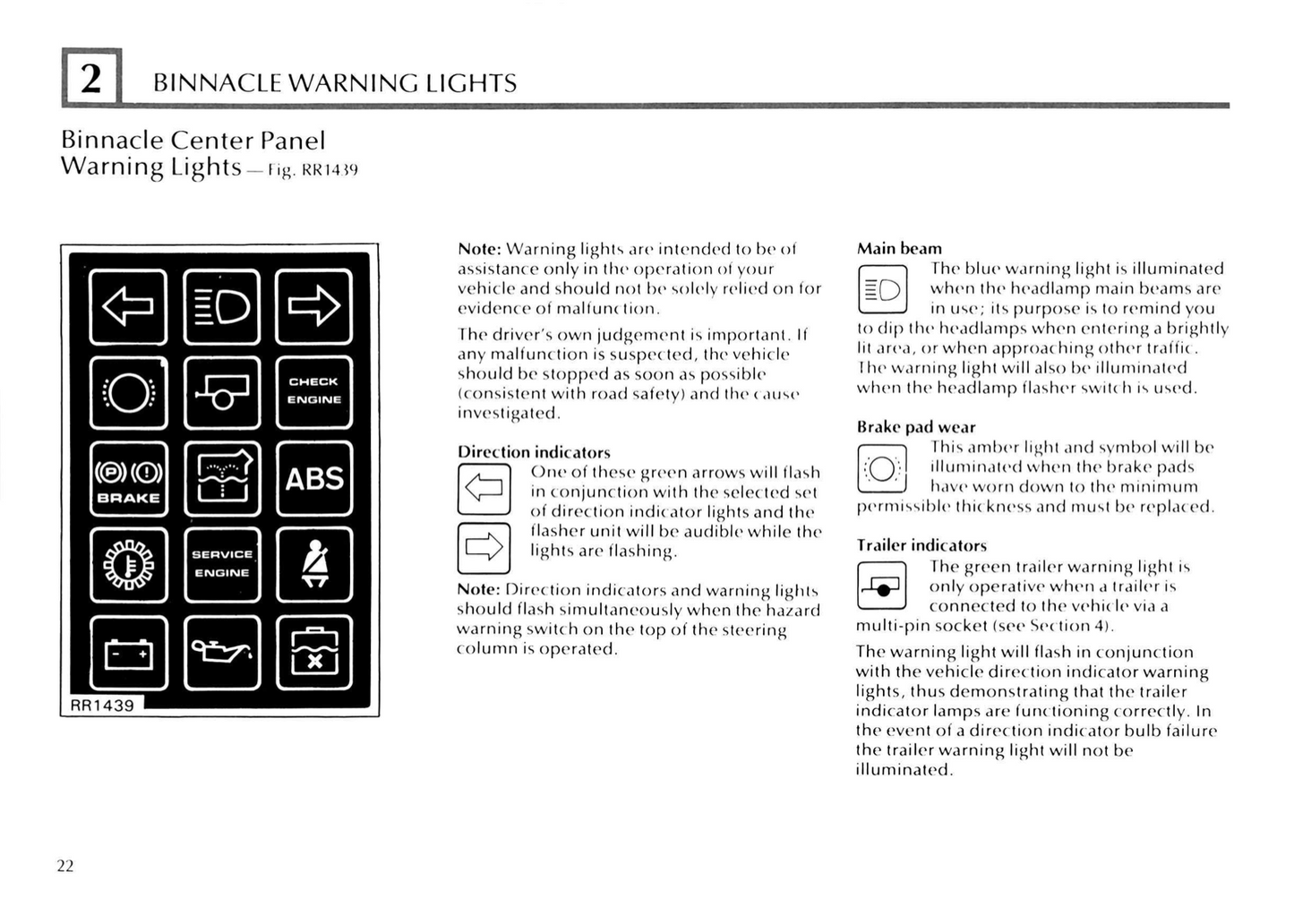 1993 Land Rover Range Rover Owner's Manual | English