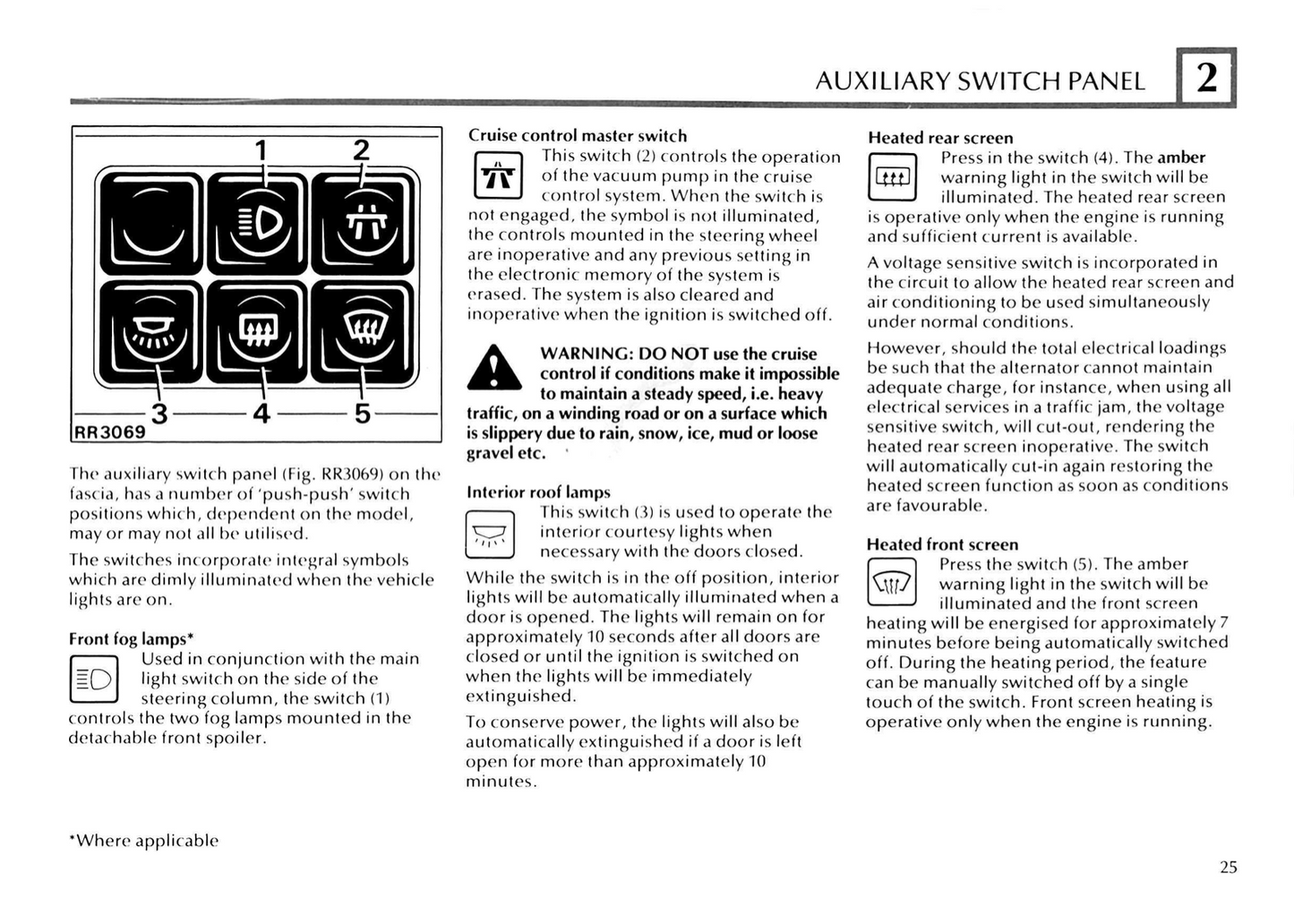 1993 Land Rover Range Rover Owner's Manual | English