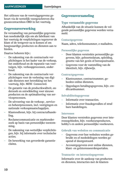 2021-2022 Mini Clubman Owner's Manual | Dutch