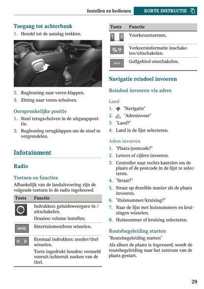 2023 Mini Cooper SE Owner's Manual | Dutch