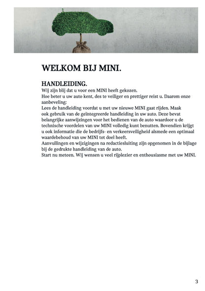 2023 Mini Cooper SE Owner's Manual | Dutch